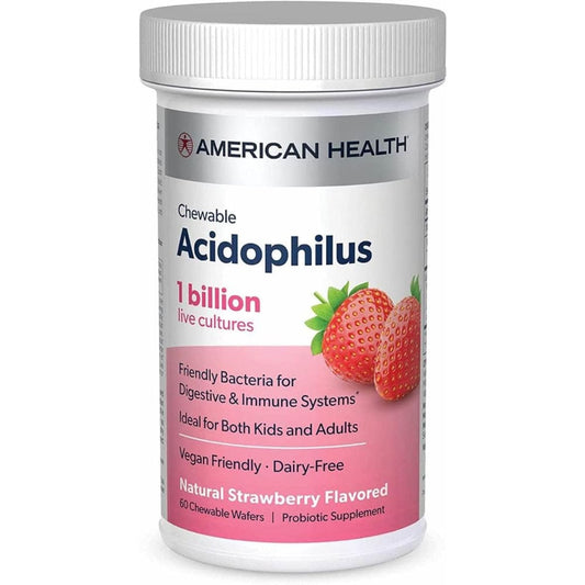 AMERICAN HEALTH American Health Acidophilus Chew Strawbry, 60 Ea