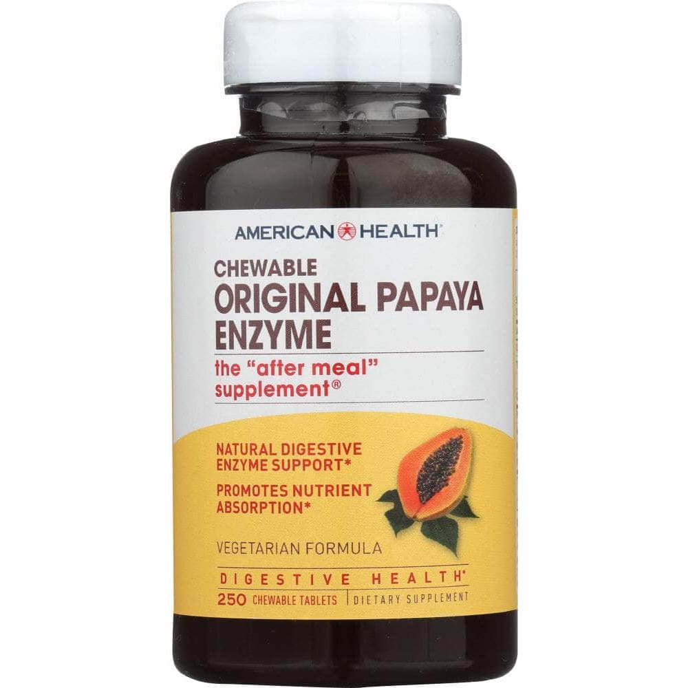 American Health American Health Chewable Original Papaya Enzyme, 250 Tablets