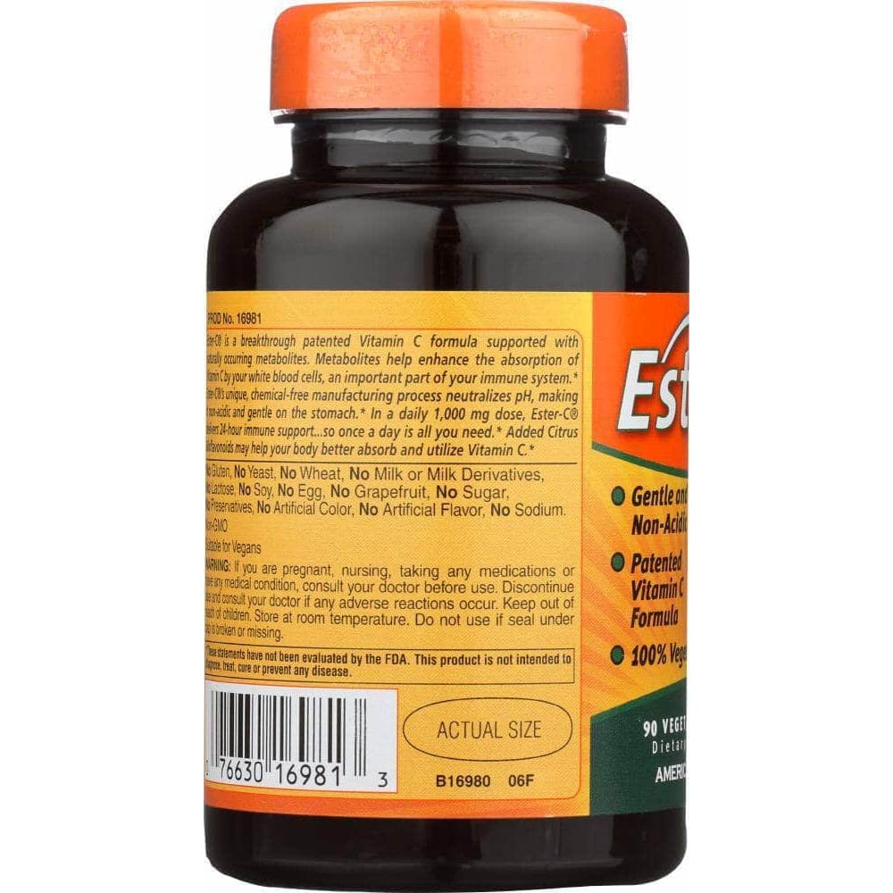 Ester C American Health Ester-C 1000 mg with Citrus Bioflavonoids, 90 Veggie Tabs