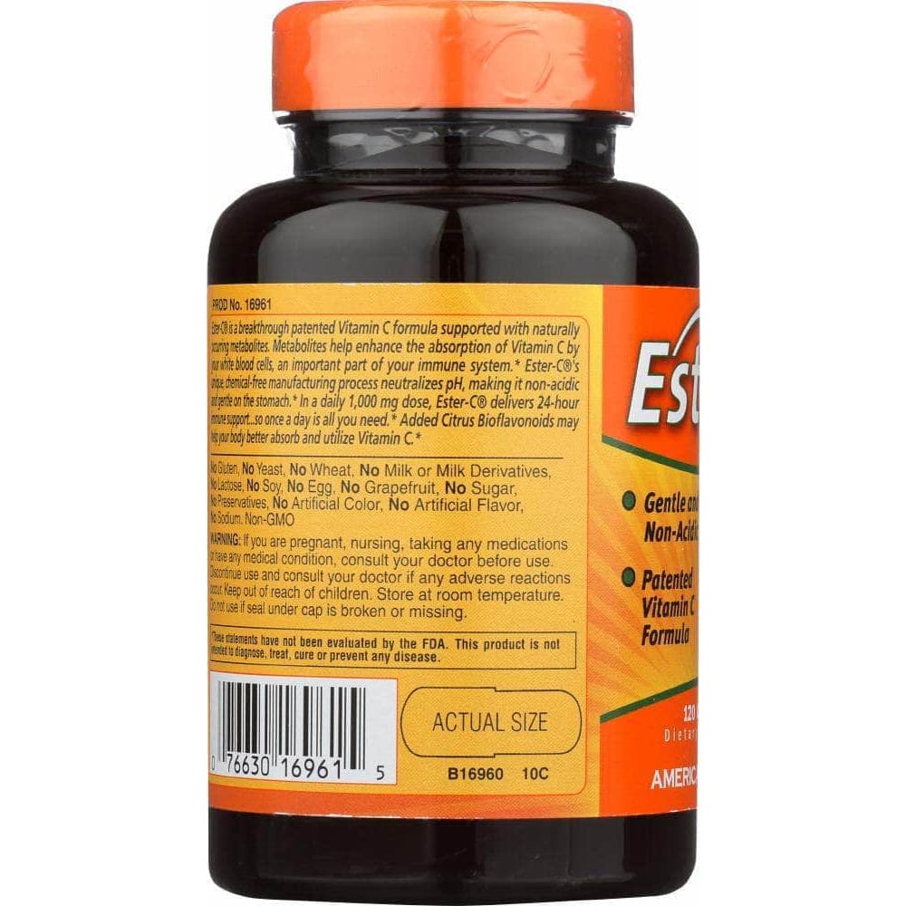 Ester C American Health Ester-C 500 mg with Citrus Bioflavonoids, 120 Capsules
