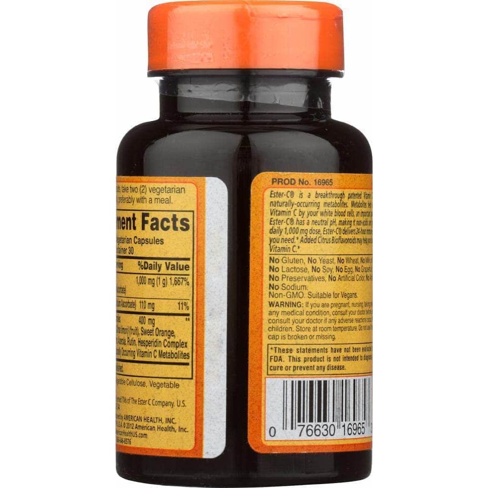 Ester C American Health Ester-C 500 mg with Citrus Bioflavonoids, 60 Veggie Caps