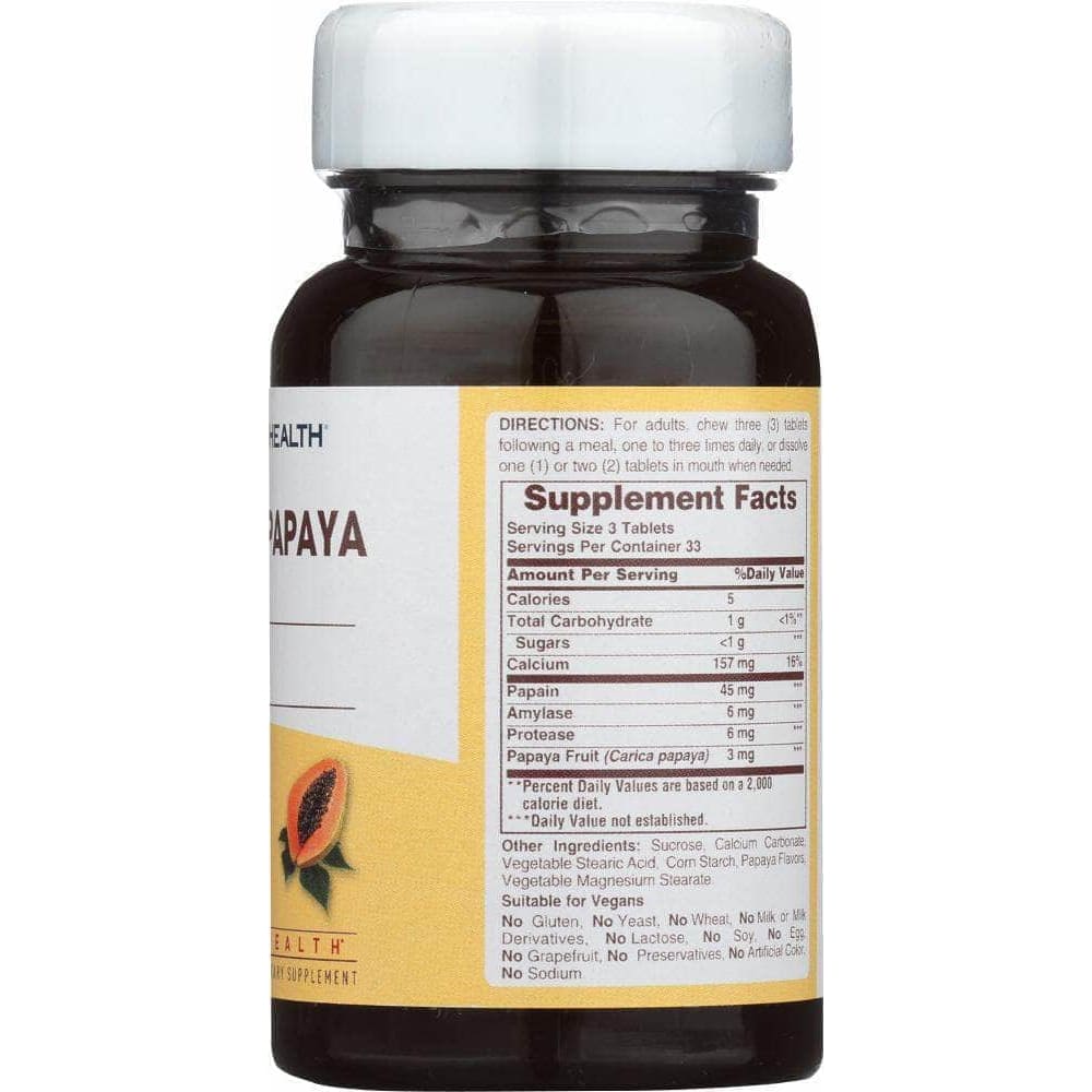 American Health American Health Original Papaya Enzyme Chewable, 100 Tablets