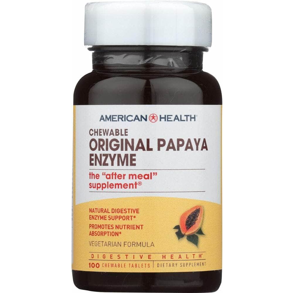 American Health American Health Original Papaya Enzyme Chewable, 100 Tablets