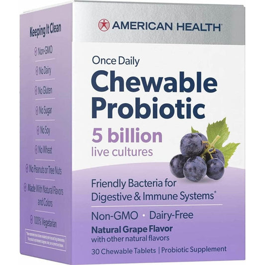 AMERICAN HEALTH American Health Probiotic Chew Grape, 30 Tb