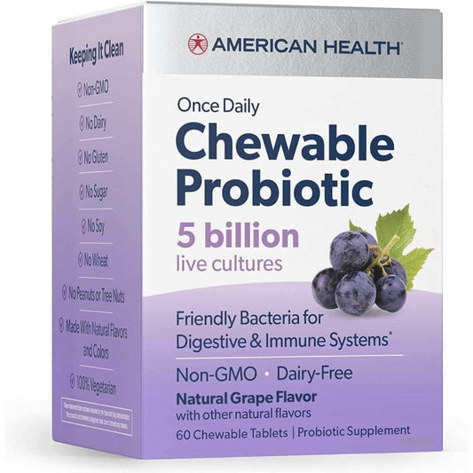 AMERICAN HEALTH American Health Probiotic Chew Grape, 60 Tb