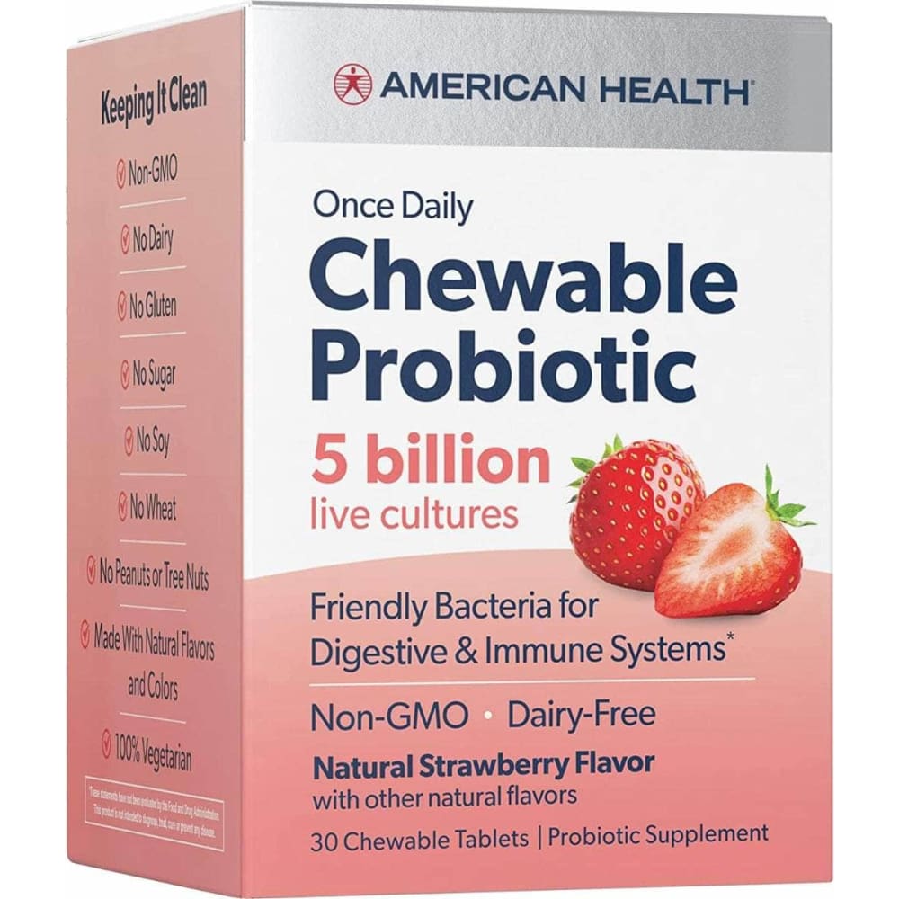 AMERICAN HEALTH American Health Probiotic Chew Strawberr, 30 Tb
