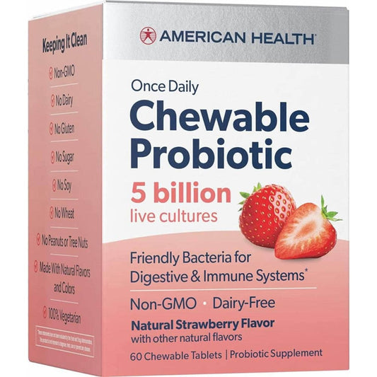 AMERICAN HEALTH American Health Probiotic Chew Strawberry, 60 Tb