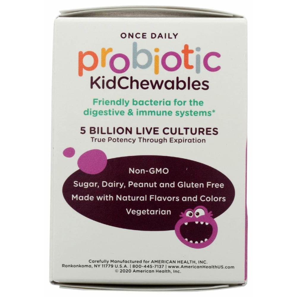 AMERICAN HEALTH American Health Probiotic Kid Grape Chew, 30 Ea