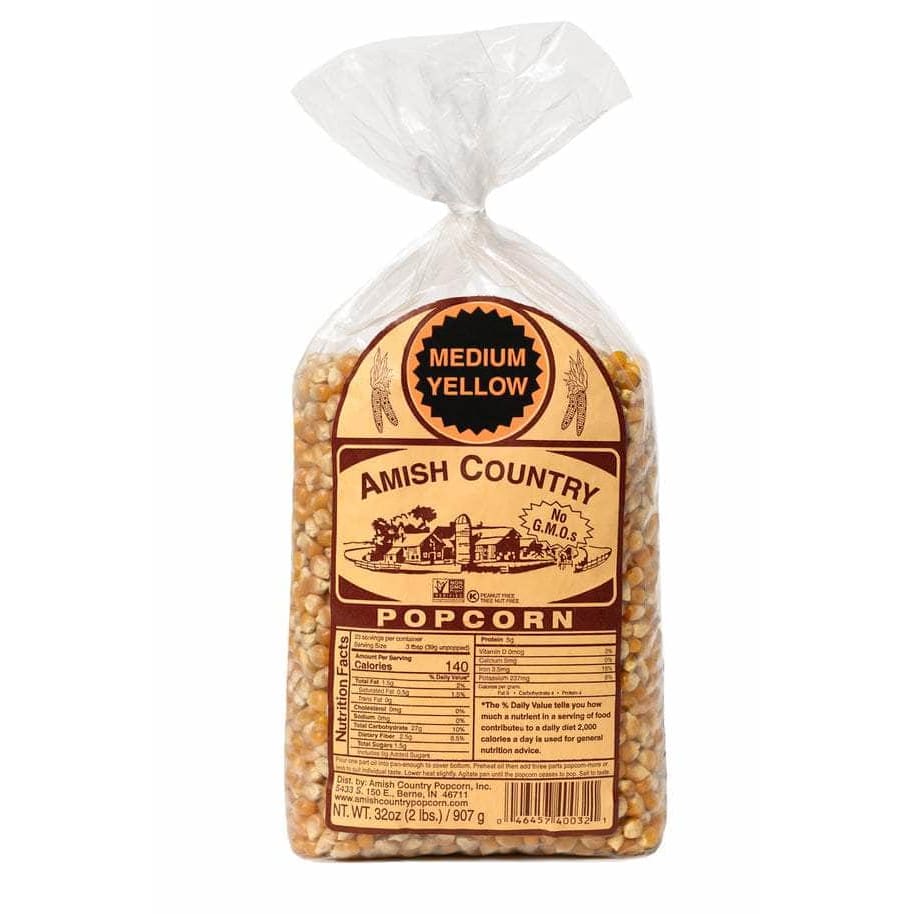 AMISH COUNTRY Grocery > Natural Snacks > Popcorn AMISH COUNTRY: Medium Yellow Popcorn Bag, 32 oz