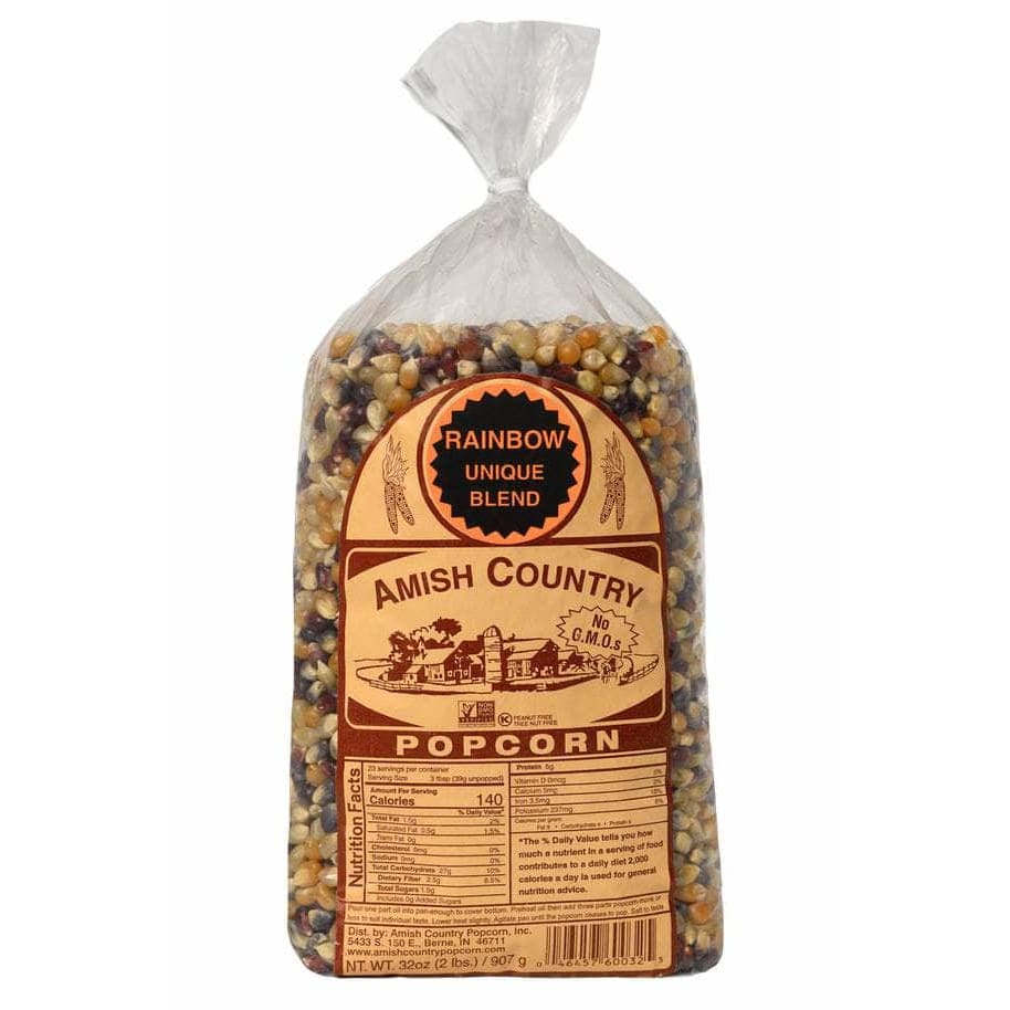 AMISH COUNTRY Grocery > Natural Snacks > Popcorn AMISH COUNTRY: Rainbow Popcorn Bag, 32 oz