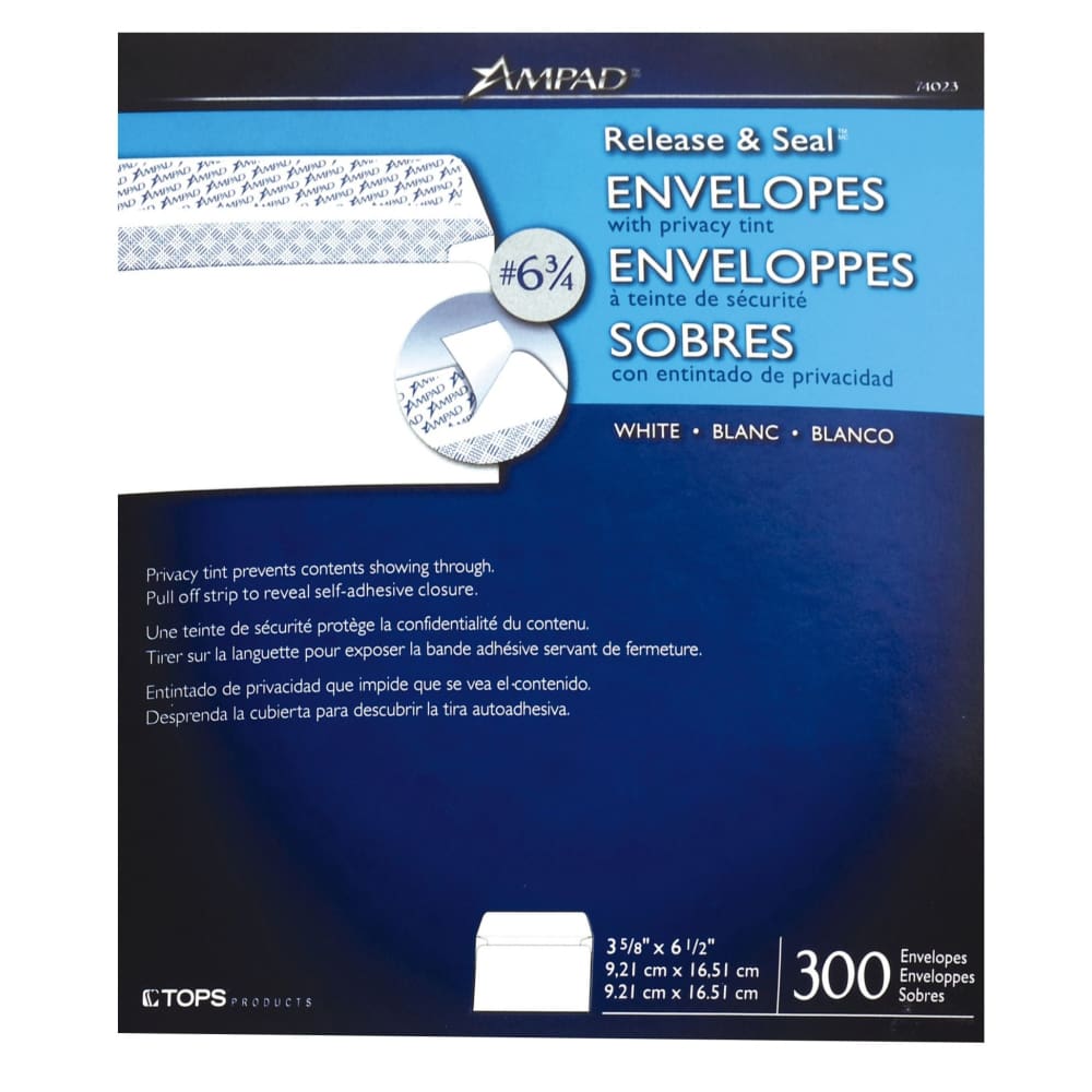 Ampad 6 3/4 Peel and Seal Envelopes 300 Count - Ampad