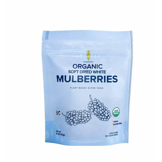 AMPHORA Grocery > Snacks > Fruit Snacks AMPHORA: Organic Soft Dried White Mulberries, 4 oz