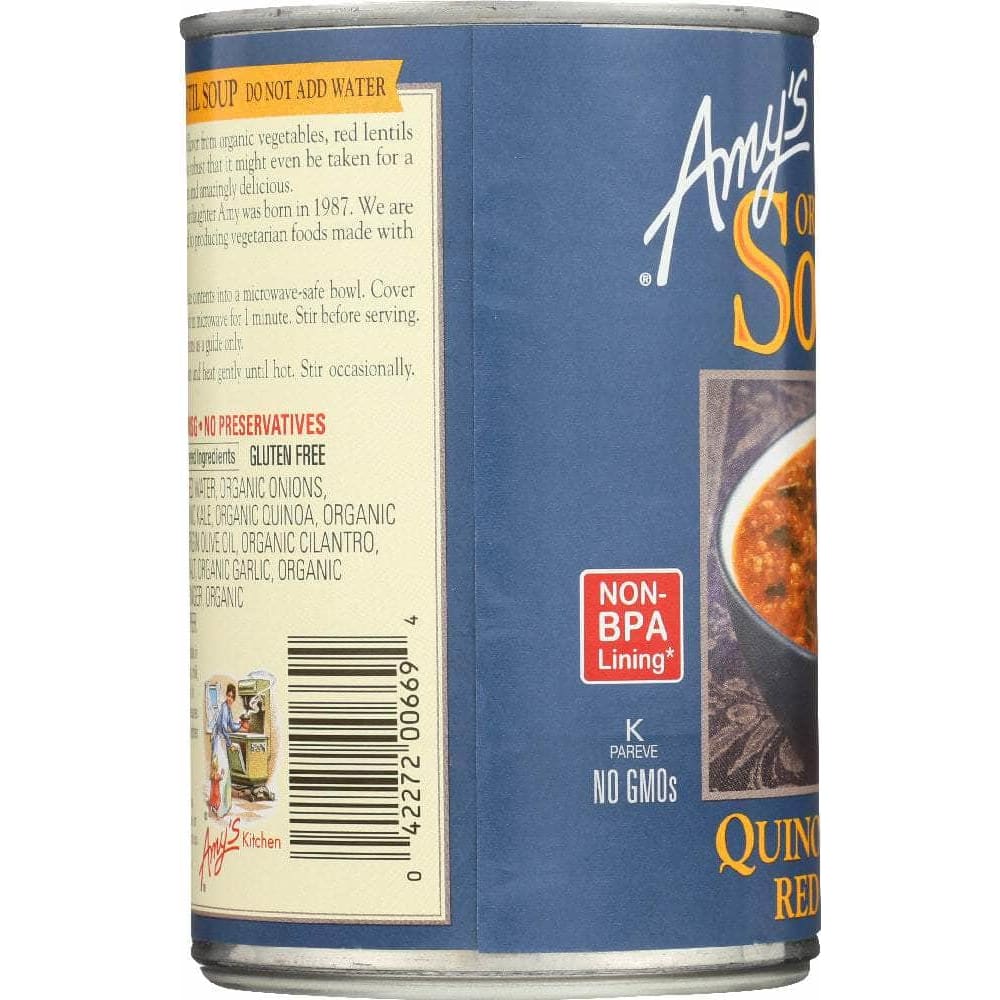 AMYS Amy'S Organic Quinoa, Kale, And Red Lentil Soup, 14.4 Oz