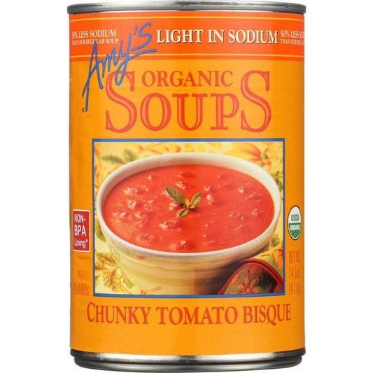 Amys Amy's Organic Soup Chunky Tomato Bisque Light in Sodium, 14.5 oz