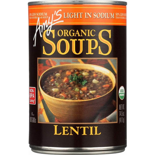 Amys Amy's Organic Soup Lentil Light In Sodium, 14.5 oz