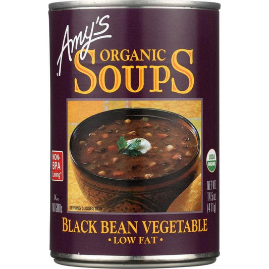 Amys Amy's Organic Soup Low Fat Black Bean Vegetable, 14.5 oz