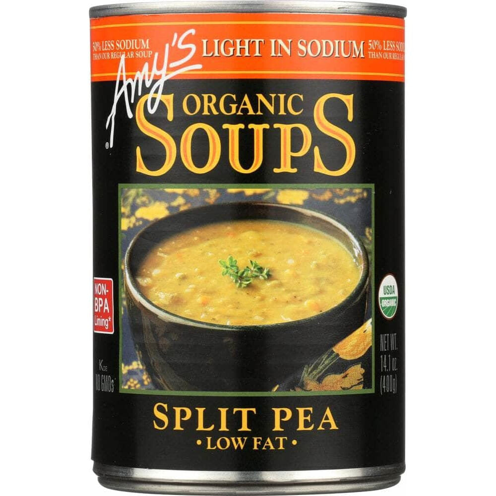 Amys Amy's Organic Soup Low Fat Light In Sodium Split Pea, 14.1 oz