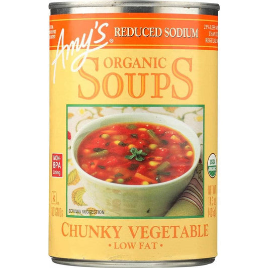 Amys Amys Soup Vegetable Chunky Light Sodium, 14 oz