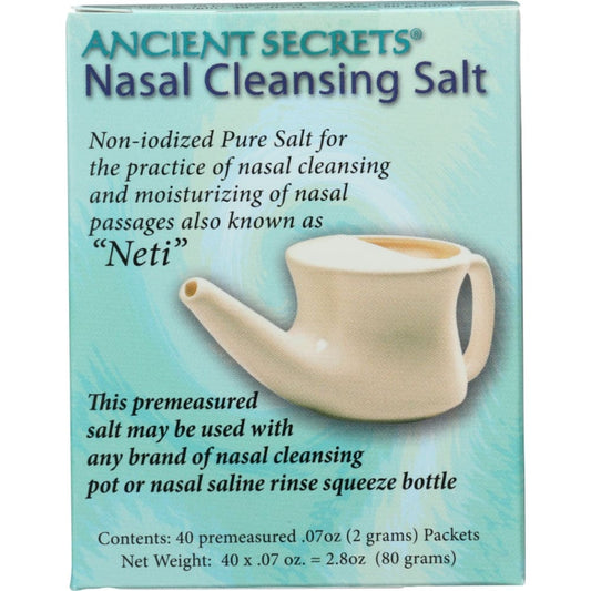ANCIENT SECRETS: Nasal Cleansing Salt 40Ct 1 ea (Pack of 4) - Beauty & Body Care - ANCIENT SECRETS