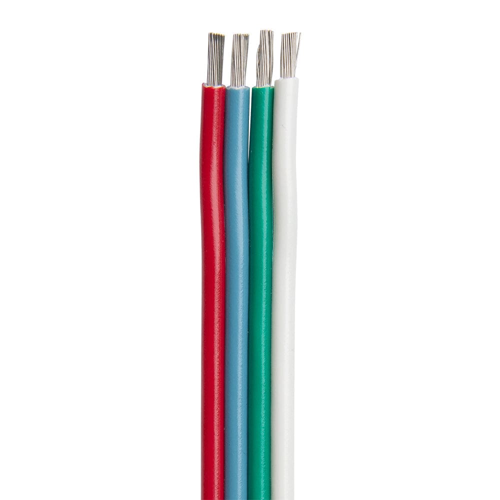 Ancor Flat Ribbon Bonded RGB Cable 14/ 4 AWG - Red Light Blue Green & White - 100’ - Electrical | Wire - Ancor