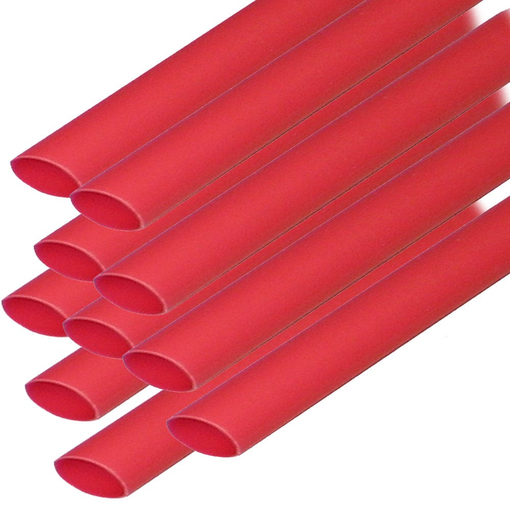 Ancor Heat Shrink Tubing 3/ 16 x 6 - Red - 10 Pieces (Pack of 2) - Electrical | Wire Management - Ancor
