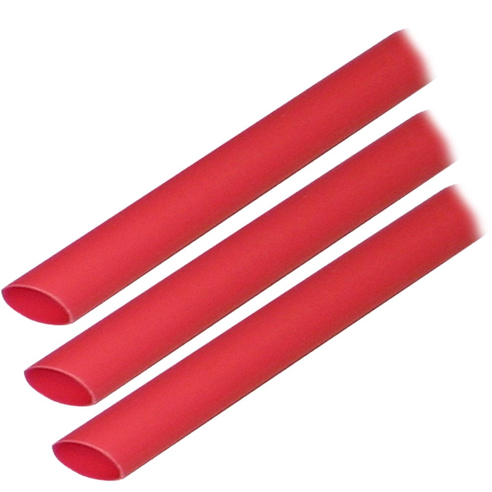Ancor Heat Shrink Tubing 3/ 16 x 3 - Red - 3 Pieces (Pack of 6) - Electrical | Wire Management - Ancor