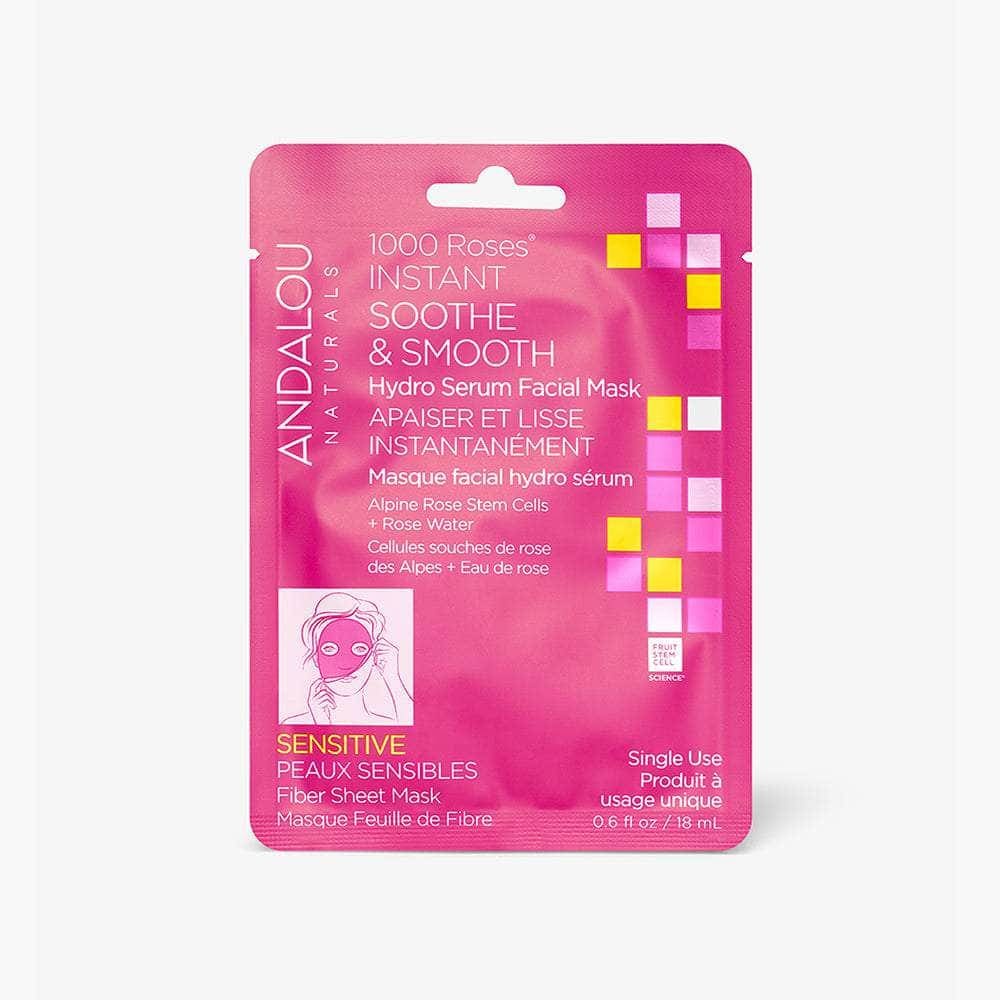 ANDALOU Beauty & Body Care > Skin Care > Facial Masks ANDALOU 1000 Roses Instant Soothe & Smooth Sheet Mask, 0.6 fo