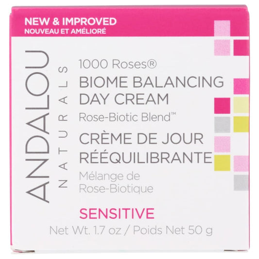 ANDALOU NATURALS: 1000 Roses Biome Balancing Day Cream 1.7 oz - Beauty & Body Care > Skin Care > Facial Lotions & Cremes - ANDALOU NATURALS