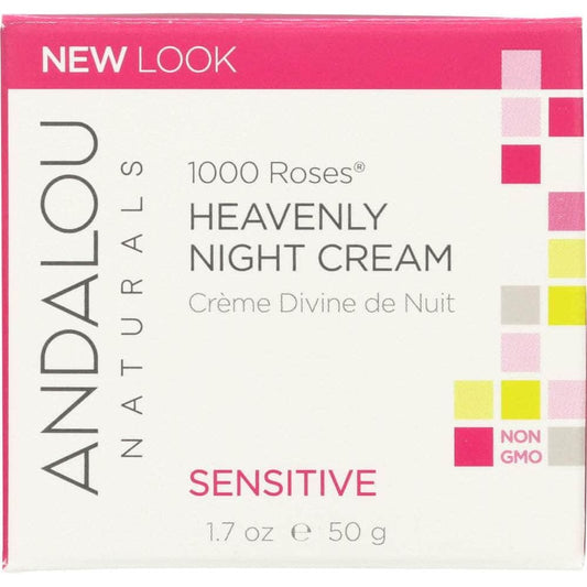 ANDALOU NATURALS Andalou Naturals 1000 Roses Heavenly Night Cream Sensitive, 1.7 Oz