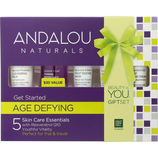 ANDALOU NATURALS ANDALOU NATURALS Get Started Age Defying Skin Care Essentials, 5 Piece Kit
