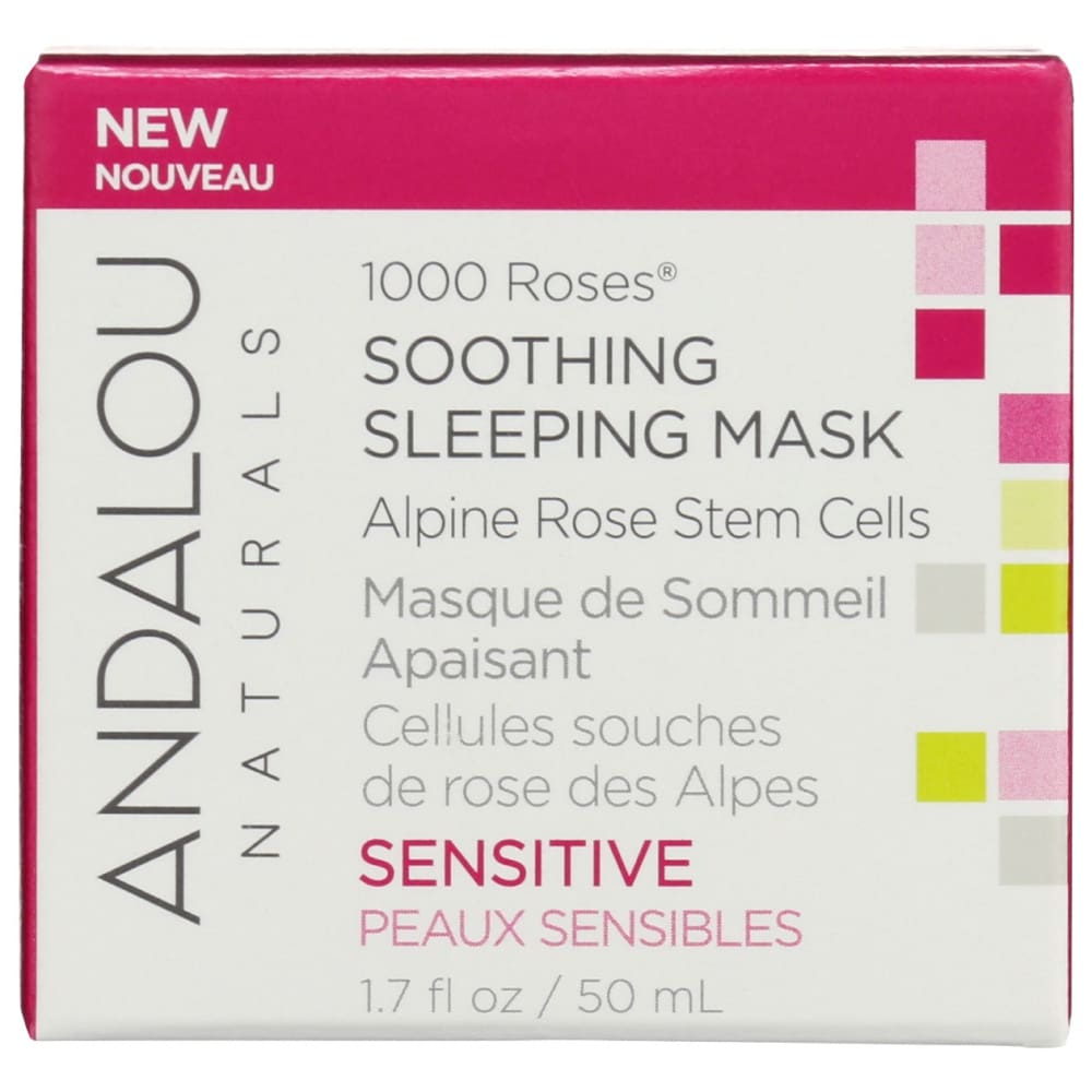 ANDALOU NATURALS: Mask Sleep Roses Soothing 1.7 FO (Pack of 2) - Beauty & Body Care > Skin Care > Facial Masks - ANDALOU NATURALS