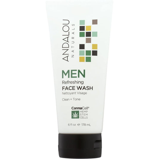 ANDALOU NATURALS: Refreshing Face Wash Men 6 fo (Pack of 4) - Bath & Body > Skin Care > Facial Cleansers & Exfoliants - ANDALOU NATURALS