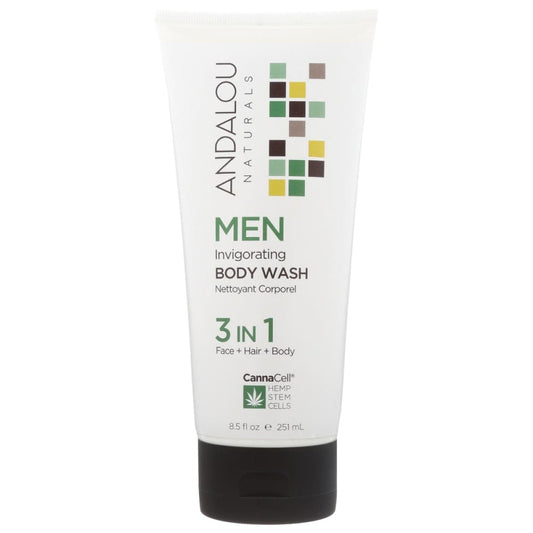 ANDALOU NATURALS: Wash Body Men Invigoratng 8.5 fo (Pack of 4) - MONTHLY SPECIALS > Soap and Bath Preparations > Body Wash - ANDALOU