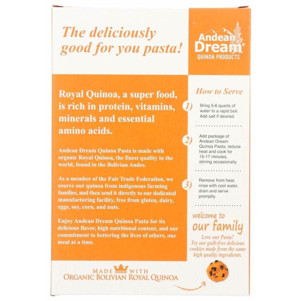 ANDEAN DREAM Grocery > Meal Ingredients > Noodles & Pasta ANDEAN DREAM Organic Elbows Quinoa Pasta, 8 oz