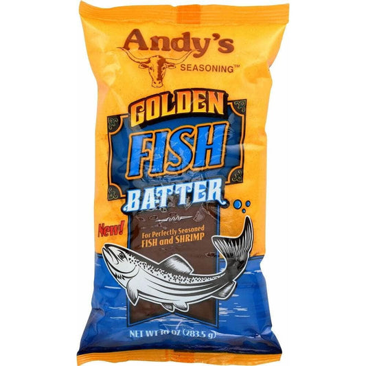 Andys Andy's Seasoning Golden Fish Batter, 10 oz