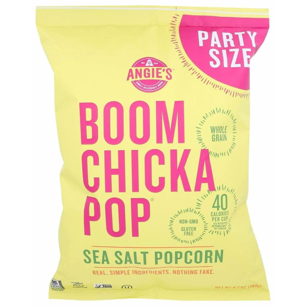 ANGIES ANGIES Boomchickapop Sea Salt Popcorn Party Size, 6.7 oz