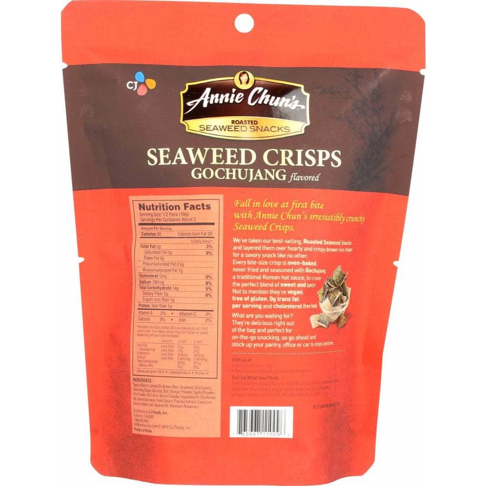 ANNIE CHUNS Annie Chun'S Gochujang Flavored Seaweed Crisps, 1.27 Oz
