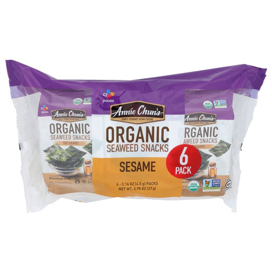 ANNIE CHUNS: Org Sesame Seaweed 6Pk 0.16 OZ (Pack of 4) - Grocery > Soups & Stocks - ANNIE CHUNS