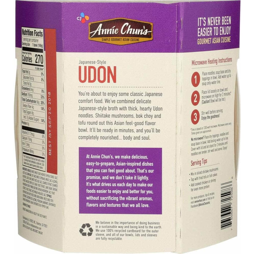 Annie Chuns Annie Chun'S Udon Soup Bowl Mild, 5.9 Oz