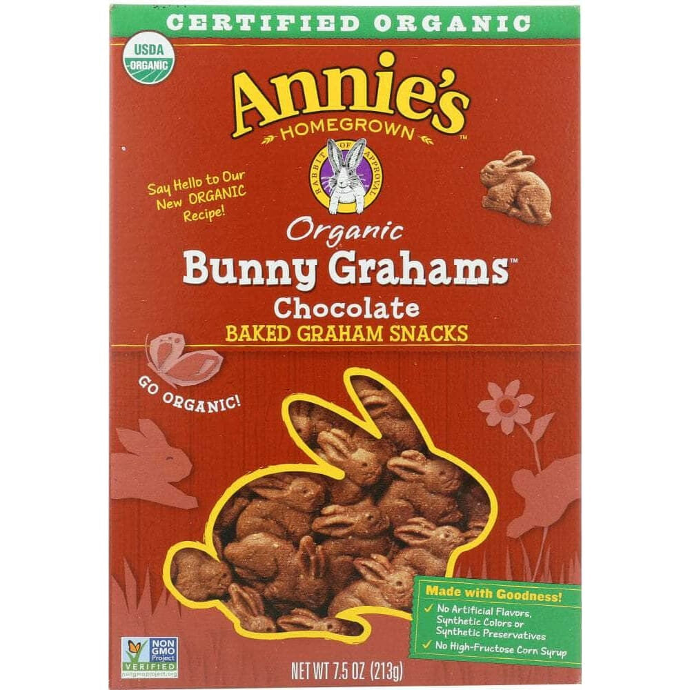 Annies Annie's Homegrown Bunny Grahams Chocolate, 7.5 oz