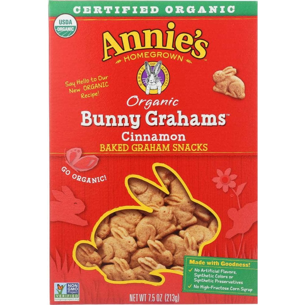 Annies Annie's Homegrown Bunny Grahams Cinnamon, 7.5 oz