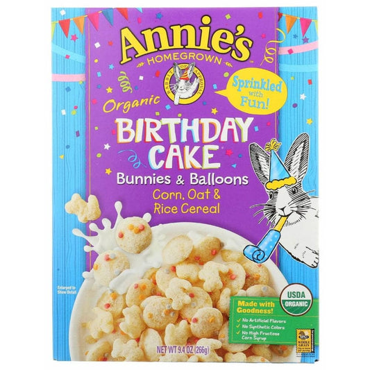 ANNIES HOMEGROWN Annies Homegrown Cereal Birthday Cake Organic, 9.4 Oz