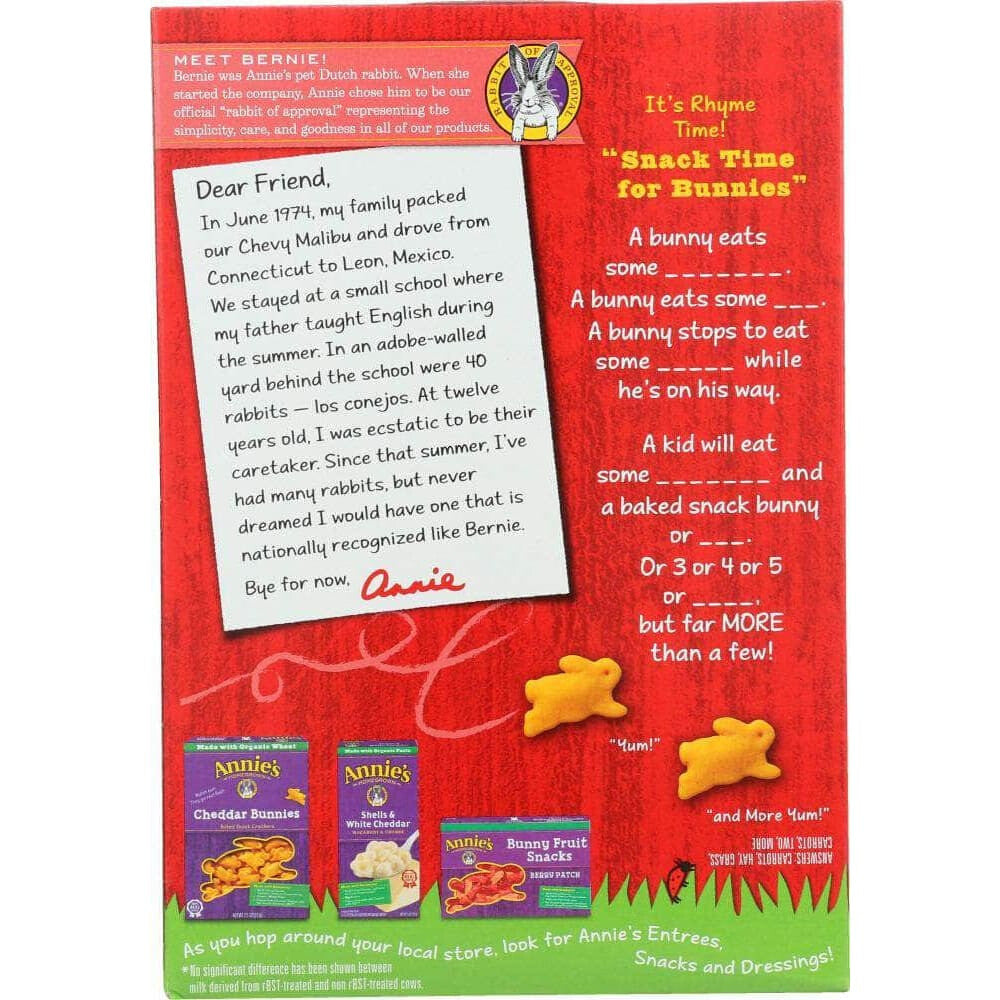 Annies Annie's Homegrown Cheddar Bunnies Extra Cheesy, 7.5 Oz