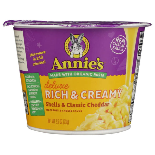 ANNIES HOMEGROWN: Deluxe Rich and Creamy Shells and Classic Cheddar Mac and Cheese 2.6 oz (Pack of 5) - Grocery > Pantry > Food - ANNIES