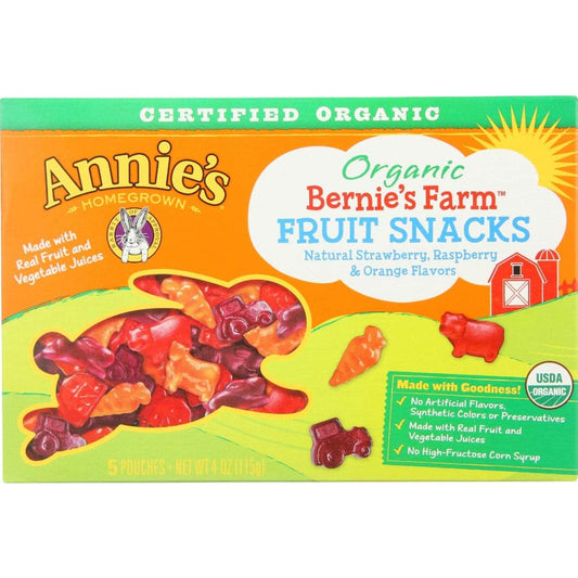 ANNIES HOMEGROWN ANNIES HOMEGROWN Fruit Snk Bernies Farm, 4 oz