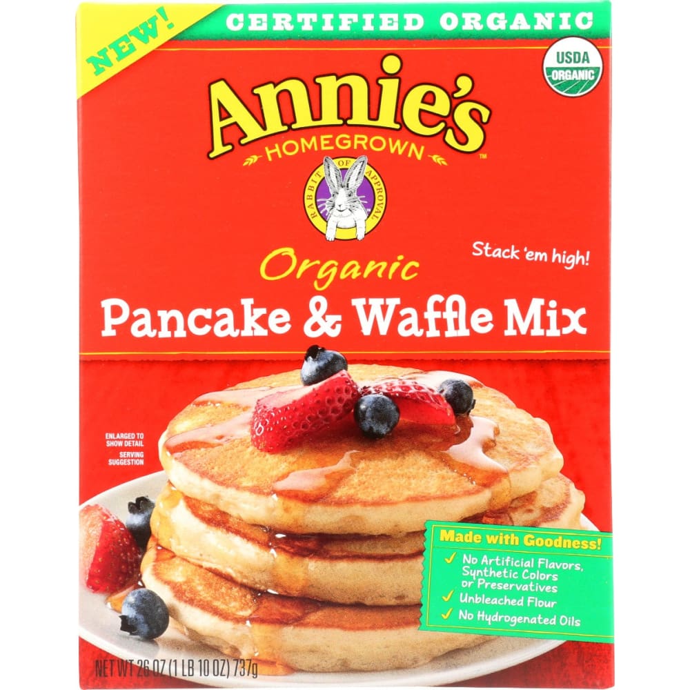 ANNIES HOMEGROWN: Mix Pancake Waffle Org 26 oz - Grocery > Breakfast > Breakfast Foods - Annies Homegrown