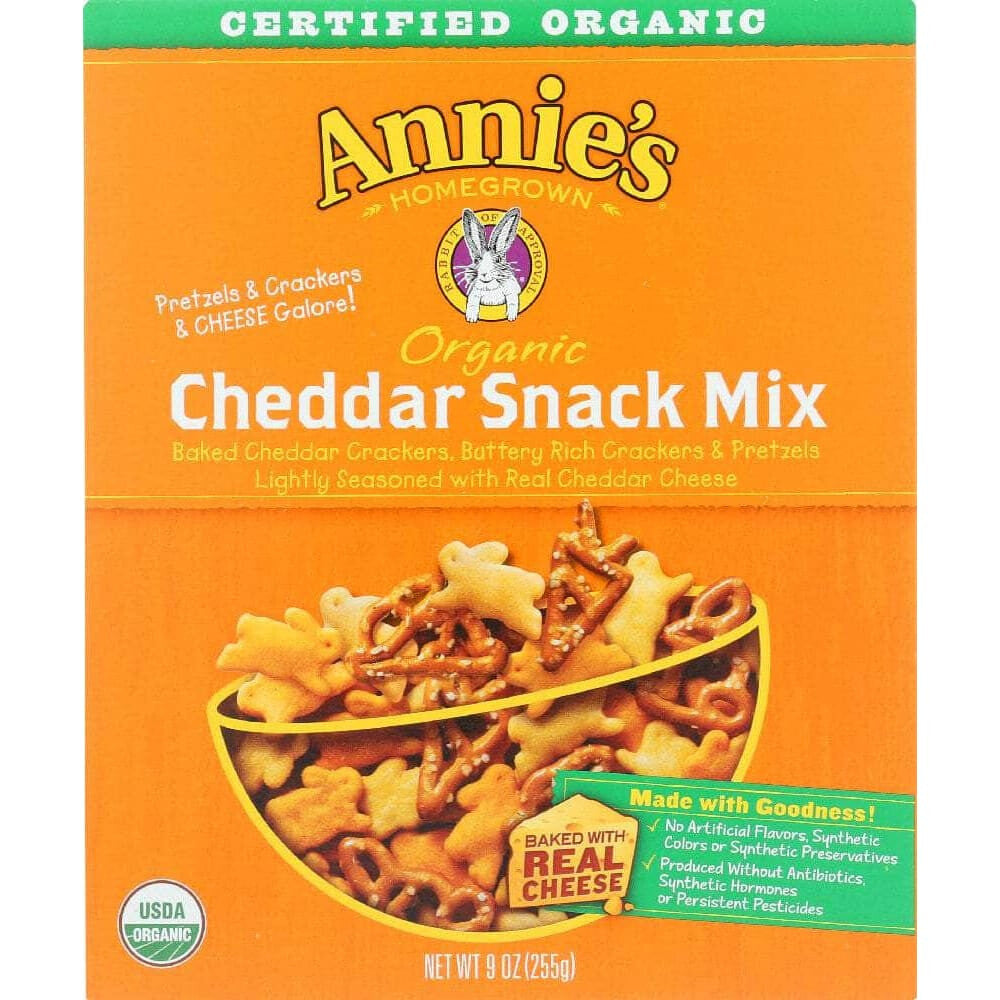 Annies Annie's Homegrown Organic Cheddar Snack Mix, 9 oz