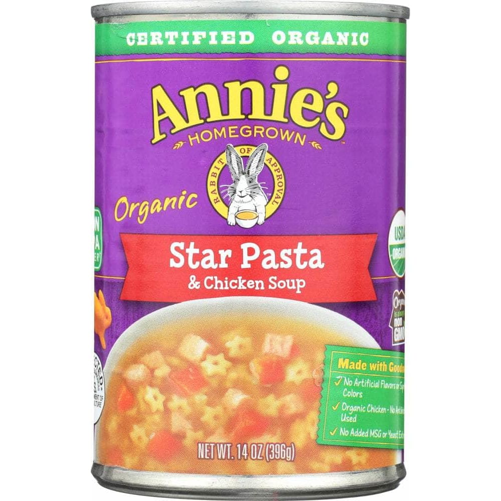 ANNIES Annie'S Homegrown Organic Star Pasta & Chicken Soup, 14 Oz