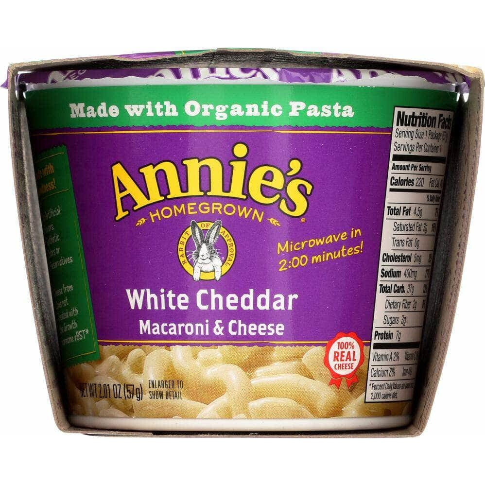 Annies Annies Homegrown Pasta Cup White Cheddar 2pk, 4.02 oz
