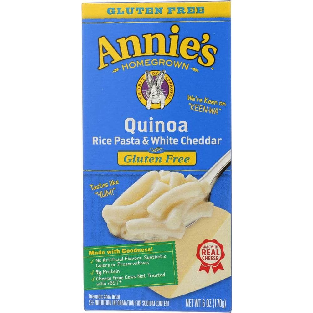 Annies Annies Homegrown Quinoa Rice Pasta & White Cheddar, 6 oz
